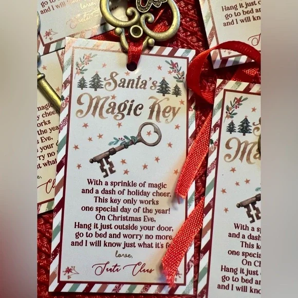 Santa Keys set of 5 NWT Christmas - Picture 2 of 3